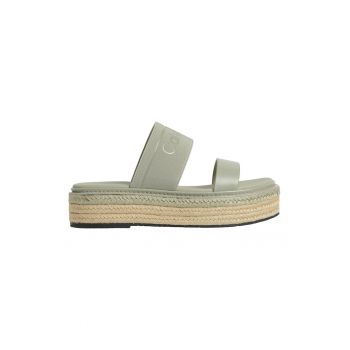 Papuci-espadrile cu talpa flatform