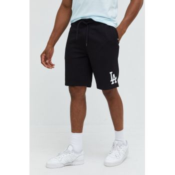 47brand pantaloni scurți MLB Los Angeles Dodgers bărbați, culoarea negru BB012PEMIHS554348JK