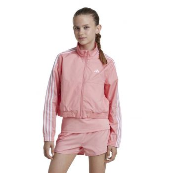 adidas geaca copii JG TR-ES 3SK culoarea roz, IV9594