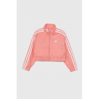 adidas geaca copii JG TR-ES 3SK culoarea roz, IV9594