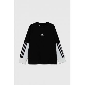 adidas longsleeve copii JAM 2IN1 LS culoarea negru, cu imprimeu, IV7049