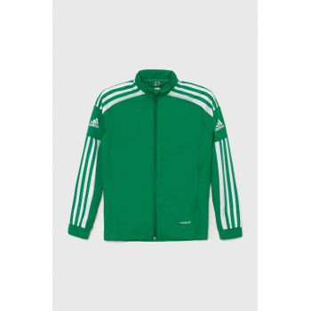 adidas Performance bluza copii SQ21 TRKT culoarea verde, cu imprimeu, GP6456