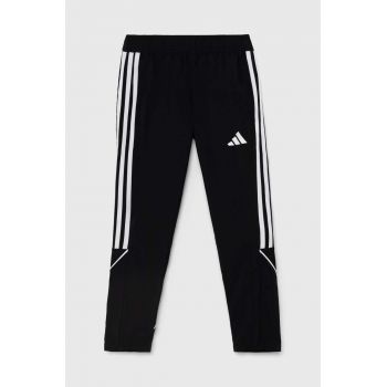 adidas Performance pantaloni de trening pentru copii TIRO23L WOVPNTY culoarea negru, cu imprimeu, IB5014