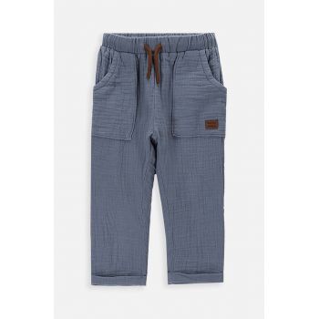 Coccodrillo pantaloni de bumbac pentru copii neted