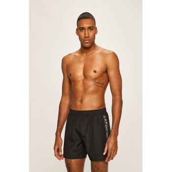 EA7 Emporio Armani Pantaloni scurți de baie culoarea negru