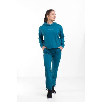 Pantaloni de trening din bumbac organic cu banda elastica cu snur in talie