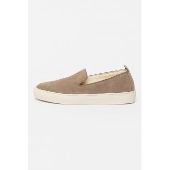 Pantofi slip-on de piele intoarsa