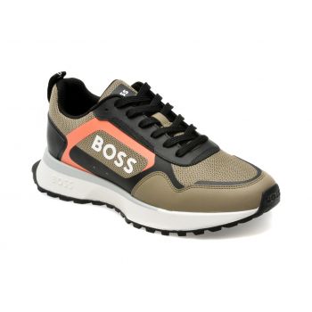 Pantofi sport BOSS kaki, 73001, din piele ecologica