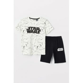 Set de tricou si pantaloni scurti cu imprimeu Star Wars