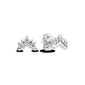 Cercei cu șurub în zig-zag inspirați de diademe din argint 925, Pandora de firma originali