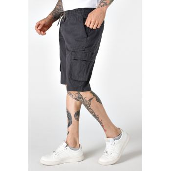 Pantaloni scurti cargo din amestec de bumbac