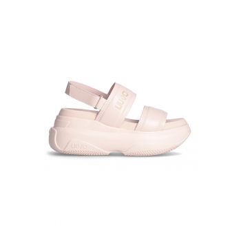 Sandale de piele ecologica cu velcro June