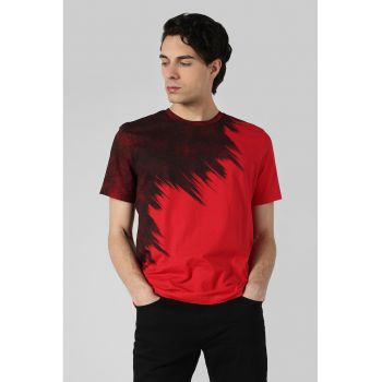 Tricou cu model in doua tonuri