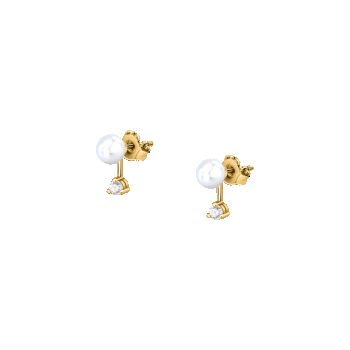 Cercei aurii cu perle și pietricele de zirconiu, Morellato de firma originali