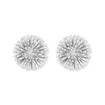 Cercei cu știft Bloom placați cu argint 925, 1.6 cm, Lilou ieftini