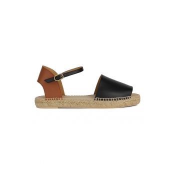 Sandale-espadrile din piele