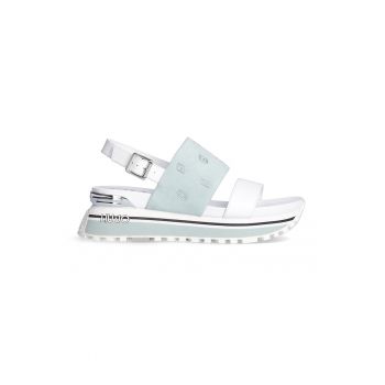 Sandale wedge cu insertii de piele Maxi Wonder