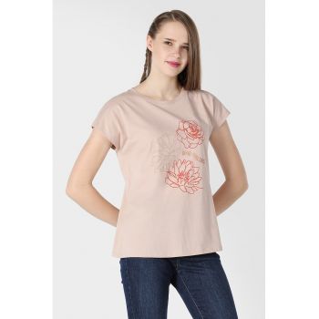 Tricou regular fit cu imprimeu floral