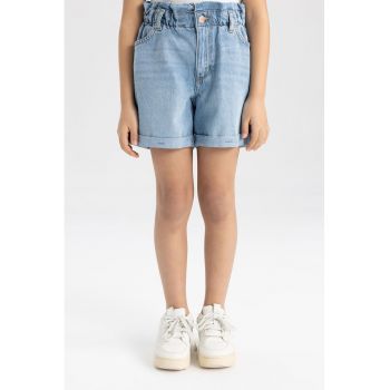 Pantaloni scurti de denim cu buzunare la reducere