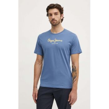 Pepe Jeans tricou din bumbac Eggo barbati, cu imprimeu