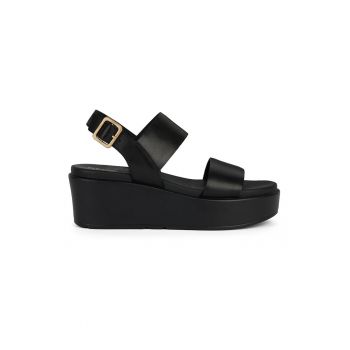 Sandale din piele cu talpa wedge