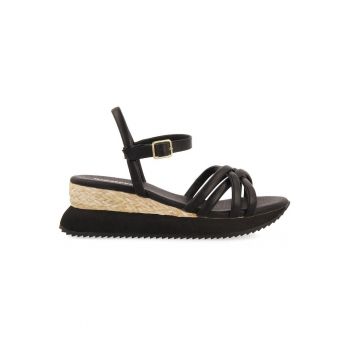 Sandale wedge cu barete multiple