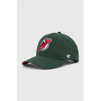 47 brand șapcă din amestec de lână NHL New Jersey Devils culoarea verde, cu imprimeu, H-BLPMS11WBP-DG de firma originala