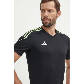 adidas Performance tricou de antrenament Tiro 23 League culoarea negru, cu imprimeu, IN8165