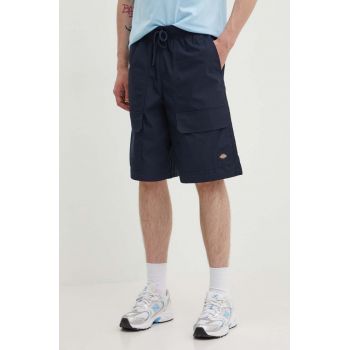 Dickies pantaloni scurti din bumbac FISHERSVILLE SHORT culoarea albastru marin, DK0A4YSI