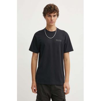 Hollister Co. tricou barbati, culoarea negru, cu imprimeu