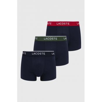 Lacoste boxeri 3-pack barbati, culoarea albastru marin, 5H3401T