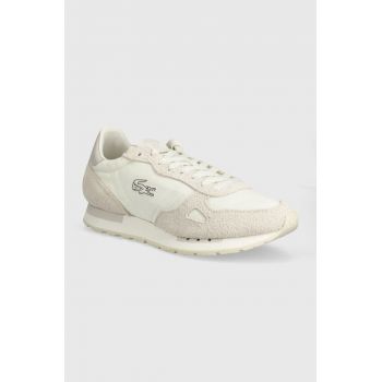 Lacoste sneakers Partner 70S Textile culoarea bej, 47SMA0007