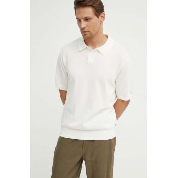 Levi's polo de bumbac culoarea alb, neted, A7294 ieftin