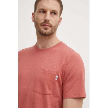 Pepe Jeans tricou MANS TEE barbati, culoarea roz, neted, PM509434