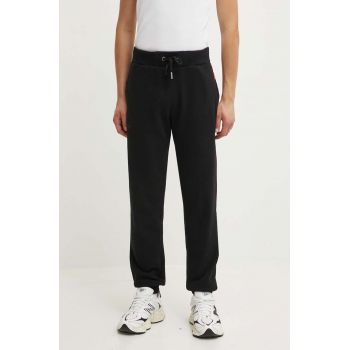 Superdry pantaloni de trening culoarea negru, neted