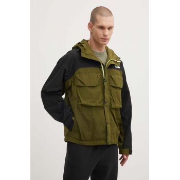 The North Face geaca Tustin Cargo Pkt Jkt barbati, culoarea verde, de tranzitie, NF0A879GPIB1