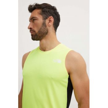 The North Face tricou sport Lightbright culoarea galben, NF0A825PROH1