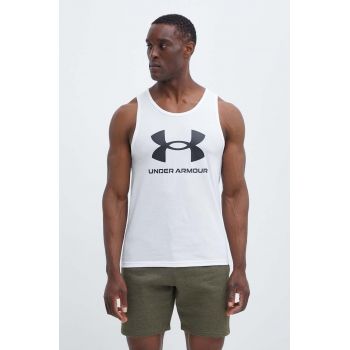 Under Armour tricou de antrenament Sportstyle culoarea alb