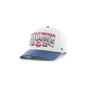 47 brand șapcă de baseball din bumbac MLB Boston Red Sox culoarea alb, cu imprimeu, BCWS-ARCHH02CTP-WH04 de firma originala
