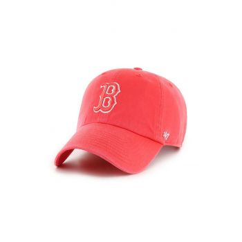 47 brand șapcă de baseball din bumbac MLB Boston Red Sox culoarea rosu, cu imprimeu, B-RGW02GWS-YH de firma originala