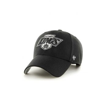 47 brand șapcă de baseball din bumbac NHL LA Kings culoarea negru, cu imprimeu, HVIN-BLPMS08WBP-BK88 de firma originala