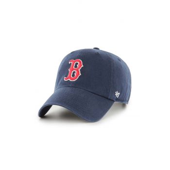 47 brand sapca MLB Boston Red Sox culoarea albastru marin, cu imprimeu, B-RGW02GWS-NYX de firma originala