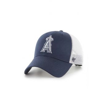 47 brand sapca MLB LA Angels culoarea albastru marin, cu imprimeu, B-BLMSH04GWP-NY