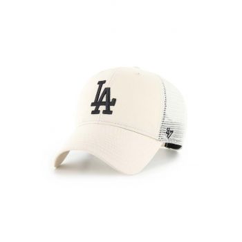 47 brand sapca MLB Los Angeles Dodgers culoarea bej, cu imprimeu, B-BRANS12CTP-NTA de firma originala