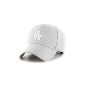 47 brand sapca MLB Los Angeles Dodgers culoarea gri, cu imprimeu, B-MVPSP12WBP-SLA de firma originala