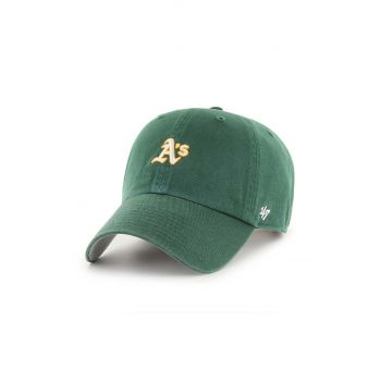 47 brand sapca MLB Oakland Athletics culoarea verde, cu imprimeu, B-BSRNR18GWS-DGC de firma originala