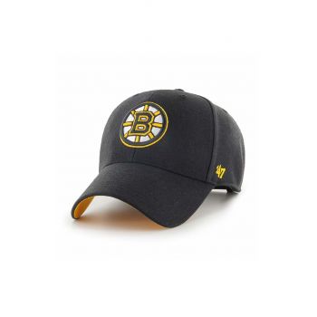 47 brand sapca NHL Boston Bruins culoarea negru, cu imprimeu, H-BLPMS01WBP-BK de firma originala