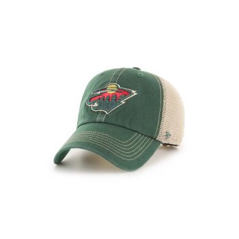 47 brand sapca NHL Minnesota Wild culoarea verde, cu imprimeu, H-TRWLR29GWP-DG de firma originala