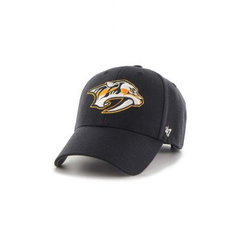 47 brand sapca NHL Nashville Predators culoarea albastru marin, cu imprimeu, H-MVP30WBV-NY de firma originala