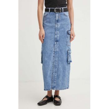 Answear Lab fustă din denim maxi, evazată